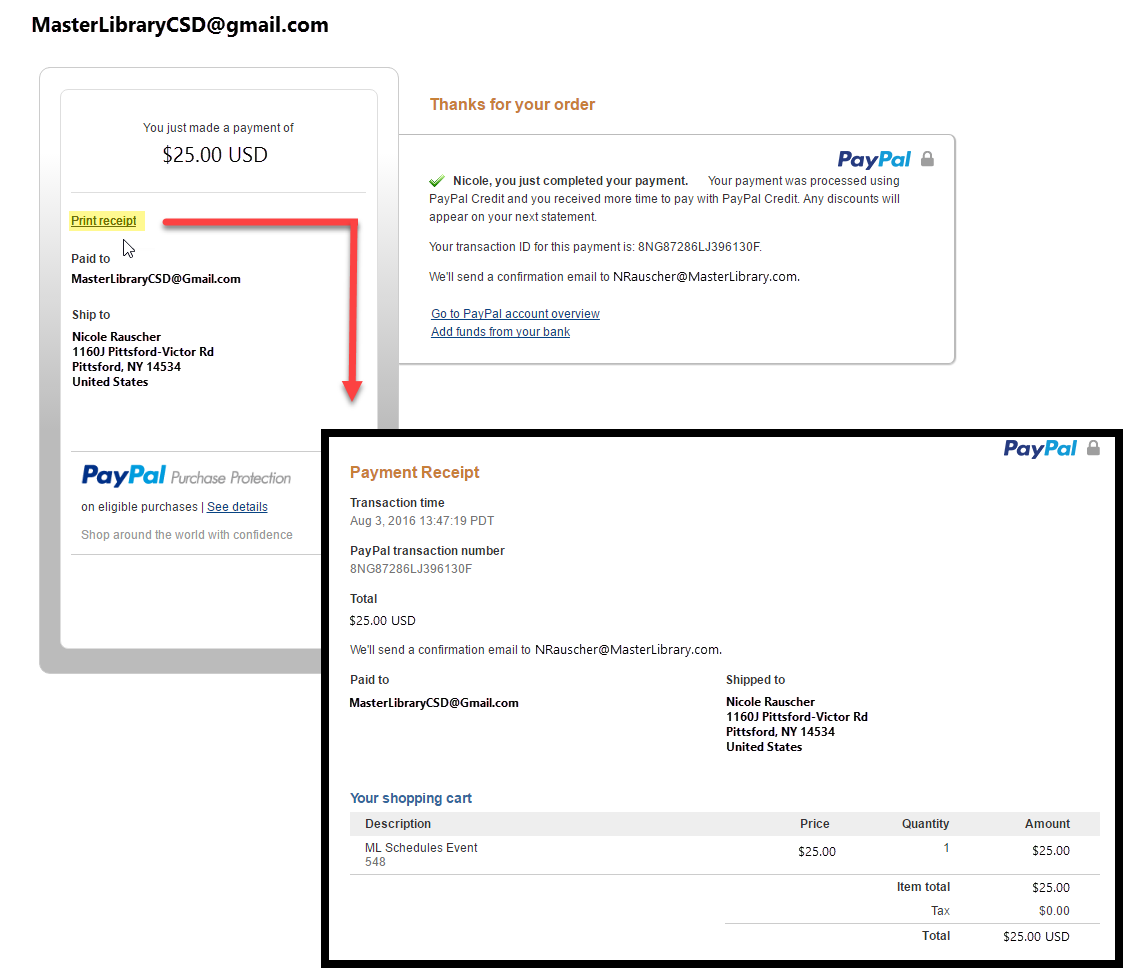 paypal order