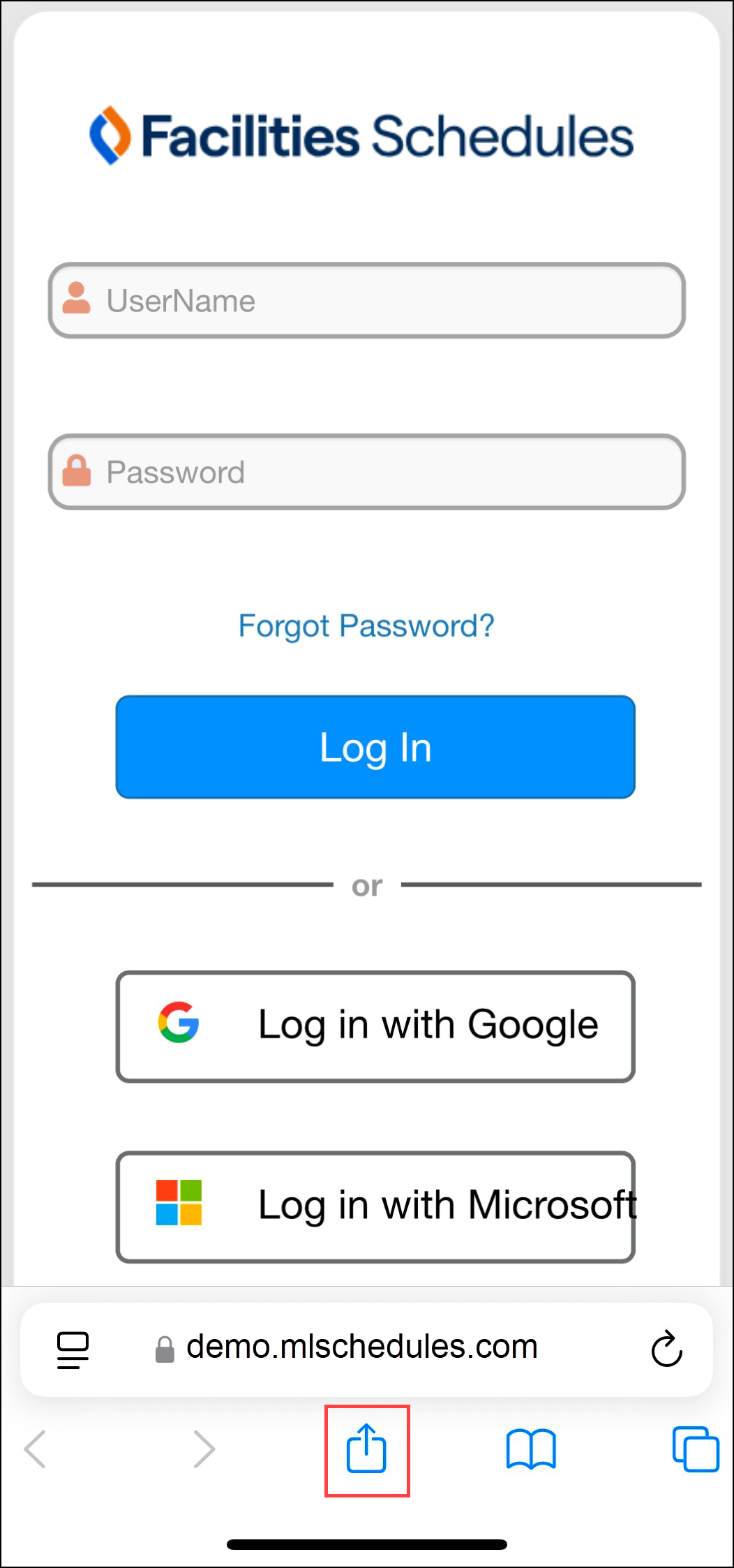 Apple device mobile login