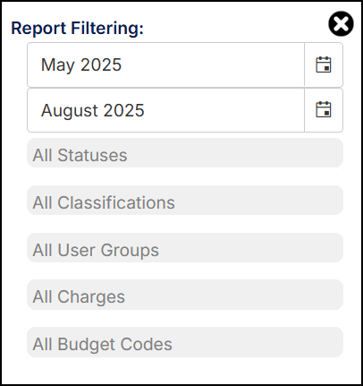 Report filters