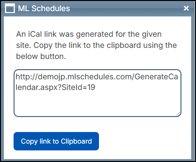 iCal link