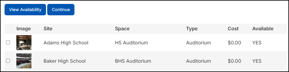 Availability section