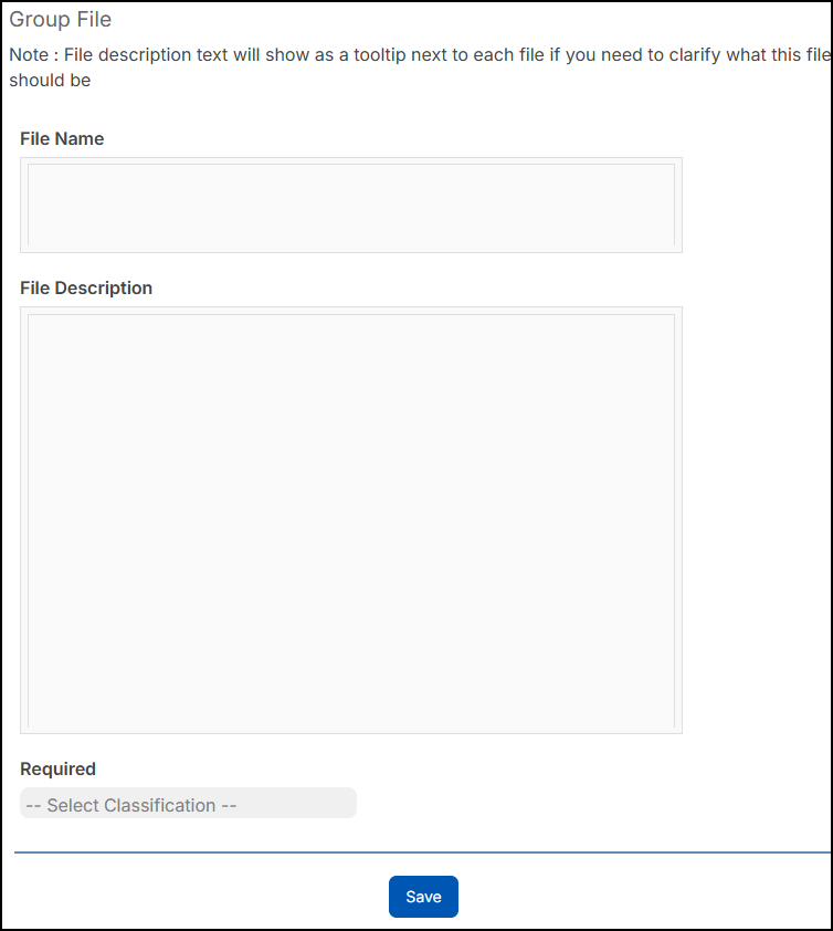Group file pop-up