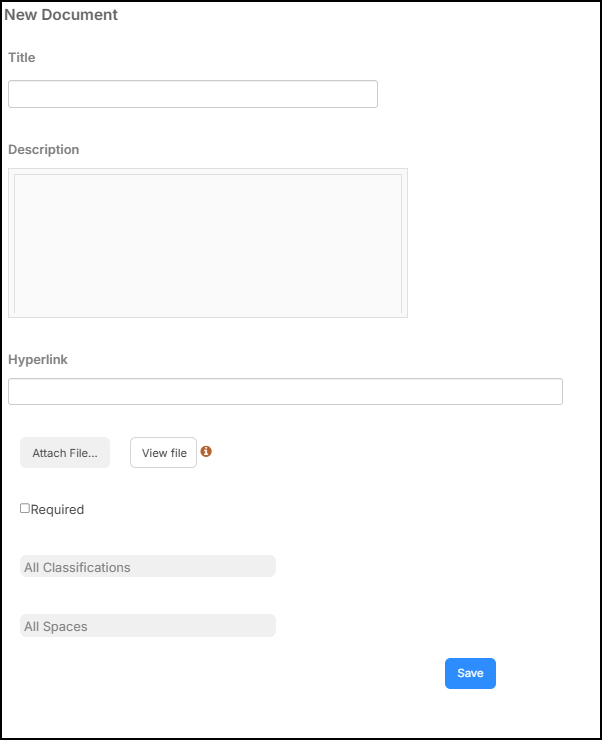 New document pop-up