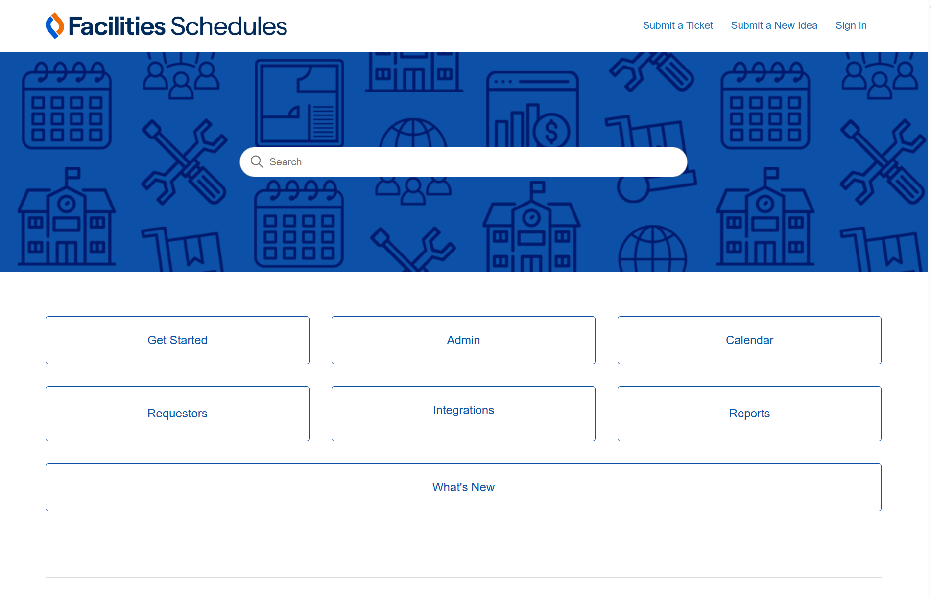 Schedule help center home page.
